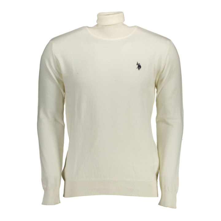 Pull à col roulé blanc pour homme US Polo Assn.