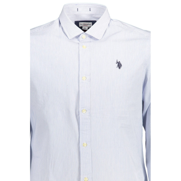 Chemise à manches longues pour homme US Polo Assn., bleue