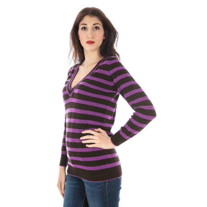 PULL FEMME FRED PERRY VIOLET