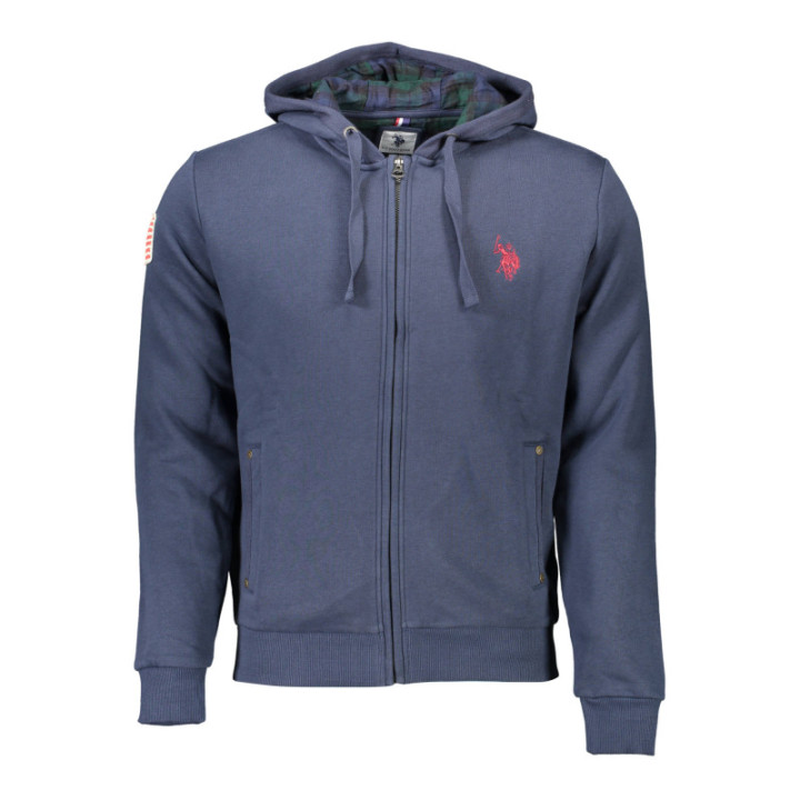 Sweat-shirt zippé bleu pour homme US POLO ASSN.