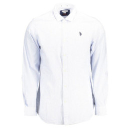 Chemise à manches longues pour homme US Polo Assn., bleue