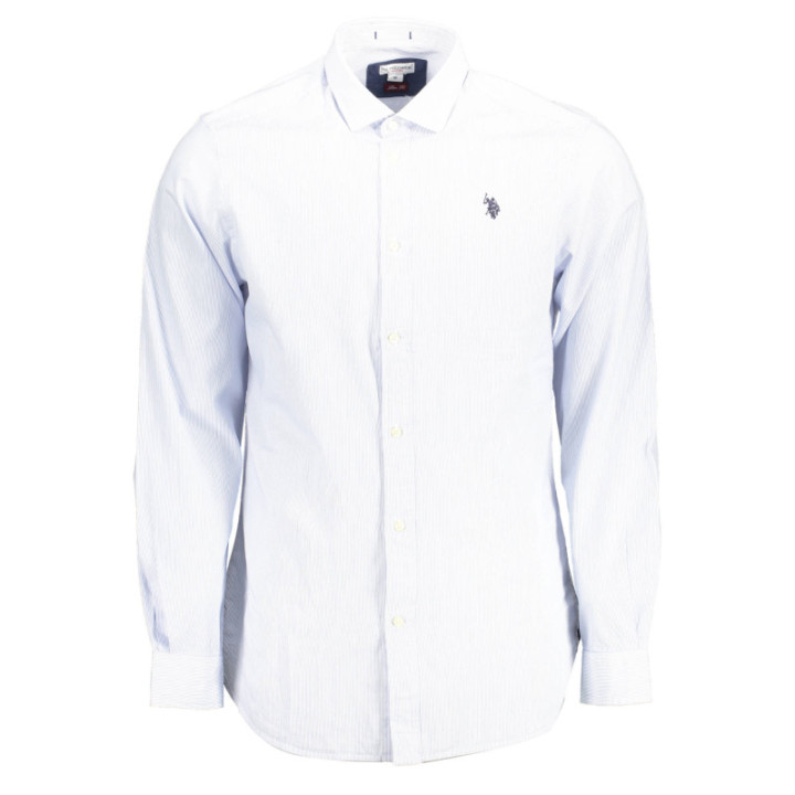 Chemise à manches longues pour homme US Polo Assn., bleue