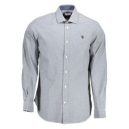 Chemise à manches longues pour homme US Polo Assn., bleue