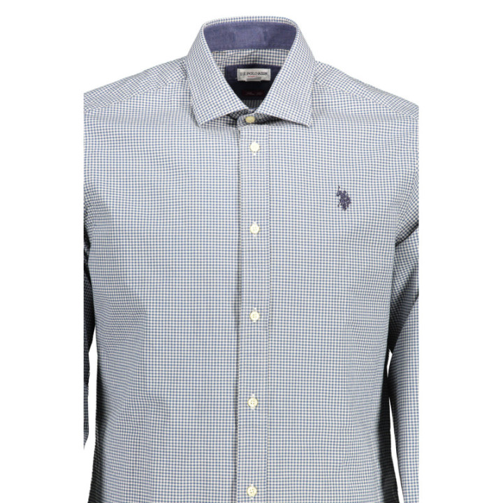 Chemise à manches longues pour homme US Polo Assn., bleue