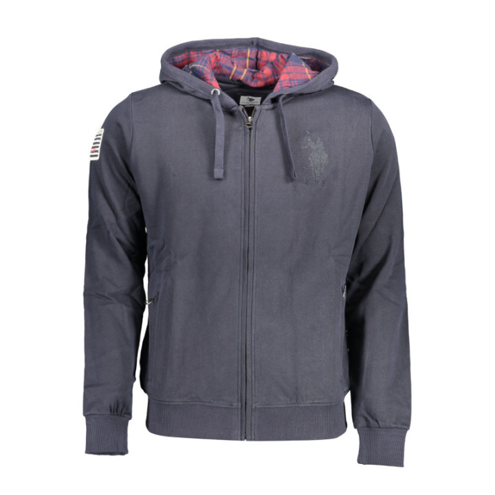 Sweat-shirt zippé bleu pour homme US POLO ASSN.