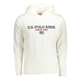 Sweat-shirt blanc zippé pour homme US POLO ASSN.