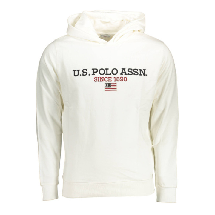 Sweat-shirt blanc zippé pour homme US POLO ASSN.