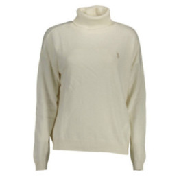 Pull à col roulé blanc pour femme US Polo Assn.