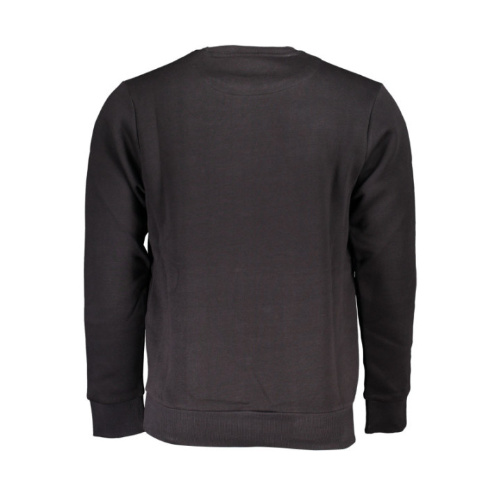 SWEAT-SHIRT NOIR À FERMETURE ÉCLAIR POUR HOMME US GRAND