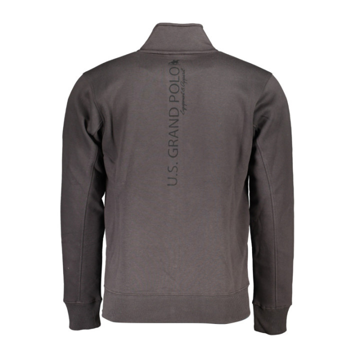 SWEAT-SHIRT GRIS À FERMETURE ÉCLAIR POUR HOMME US GRAND