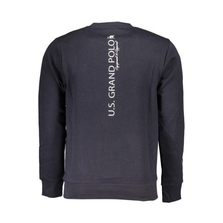 SWEAT-SHIRT BLEU À FERMETURE ÉCLAIR POUR HOMME US GRAND