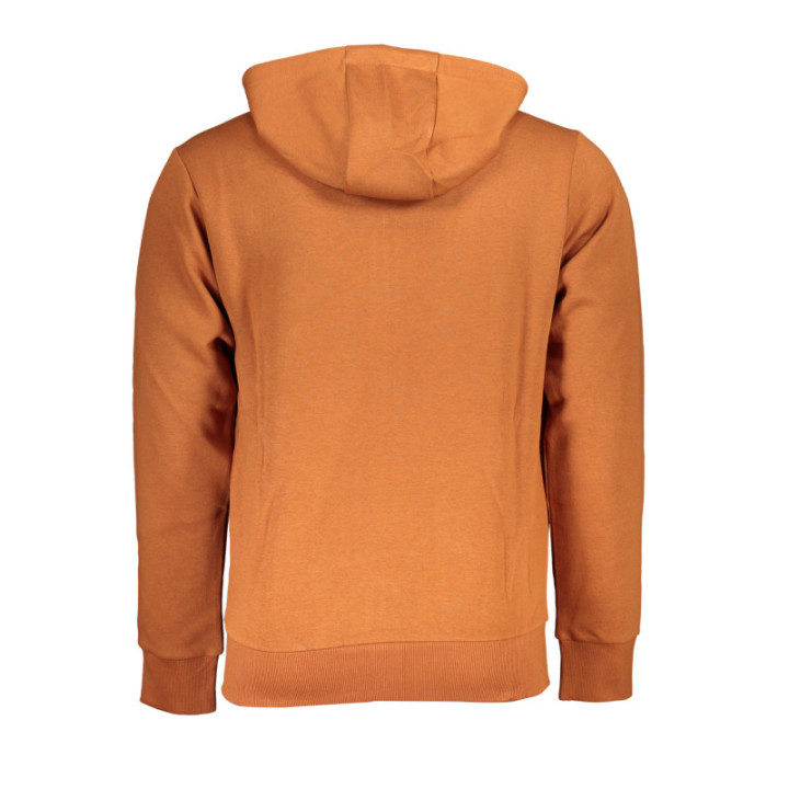 SWEAT-SHIRT FERMETURE ÉCLAIR MARRON POUR HOMME US GRAND