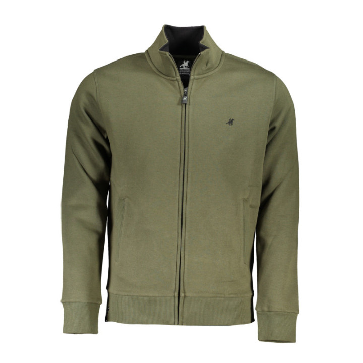 SWEAT-SHIRT VERT À FERMETURE ÉCLAIR POUR HOMME US GRAND