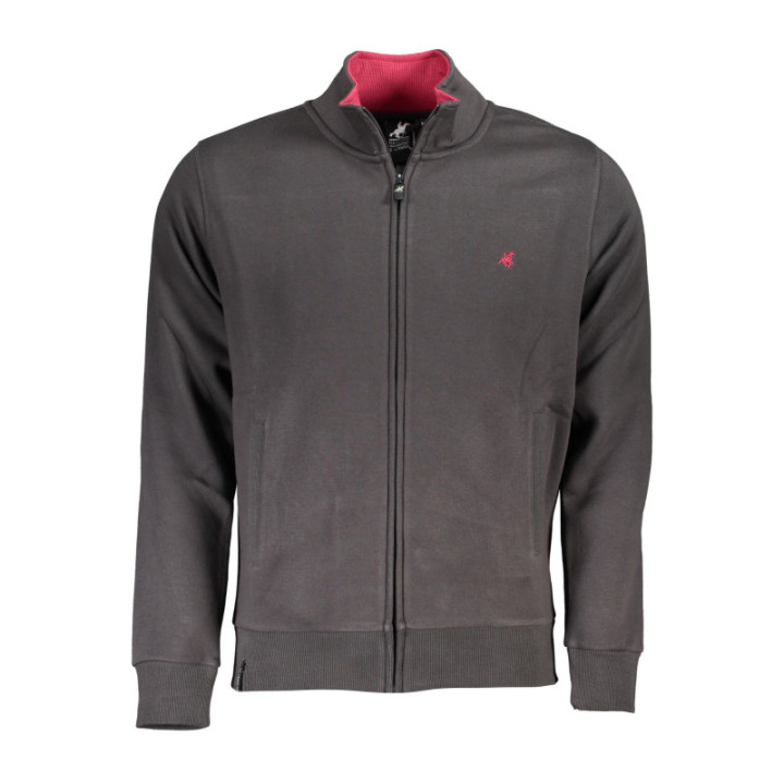 SWEAT-SHIRT GRIS À FERMETURE ÉCLAIR POUR HOMME US GRAND