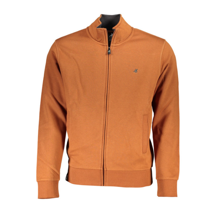 SWEAT-SHIRT FERMETURE ÉCLAIR MARRON POUR HOMME US GRAND