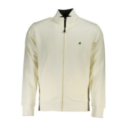 SWEAT-SHIRT BLANC À FERMETURE ÉCLAIR POUR HOMME US GRAND