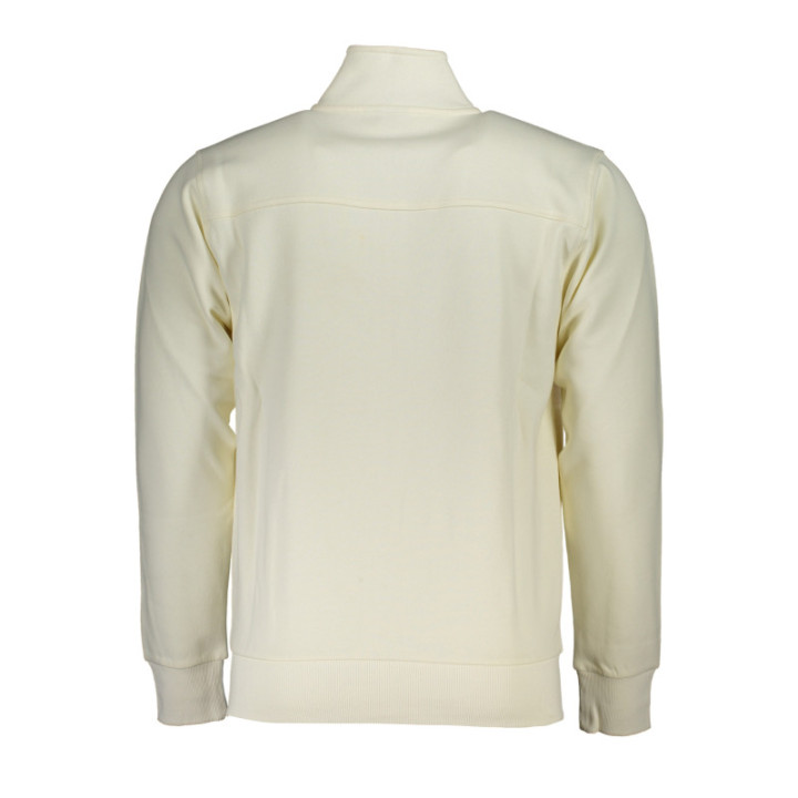 SWEAT-SHIRT BLANC À FERMETURE ÉCLAIR POUR HOMME US GRAND