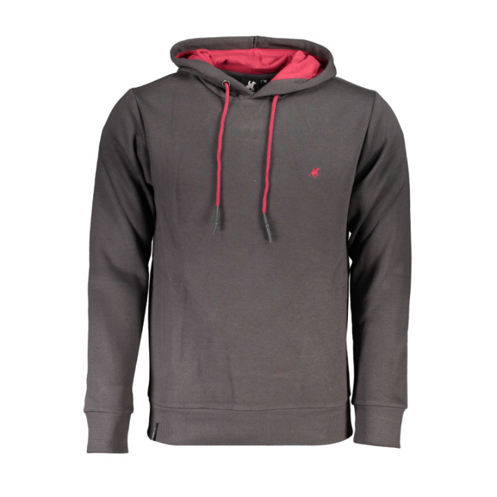 SWEAT-SHIRT GRIS À FERMETURE ÉCLAIR POUR HOMME US GRAND