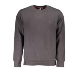 SWEAT-SHIRT GRIS À FERMETURE ÉCLAIR POUR HOMME US GRAND