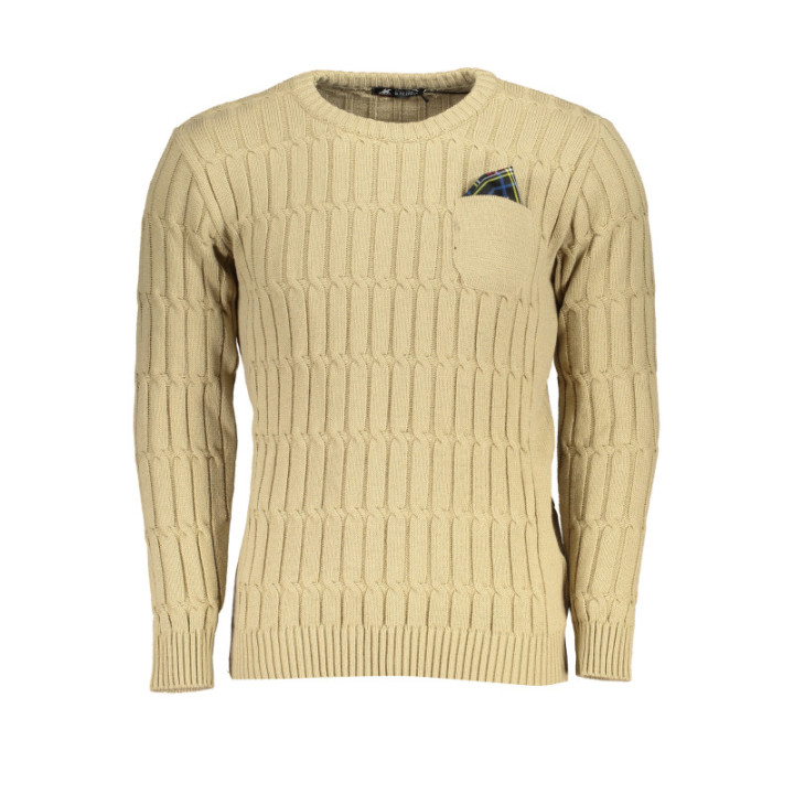 PULL BEIGE POUR HOMME US GRAND