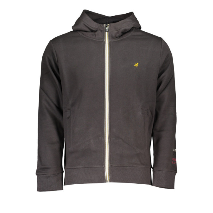 SWEAT-SHIRT GRIS À FERMETURE ÉCLAIR POUR HOMME US GRAND
