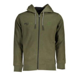SWEAT-SHIRT VERT À FERMETURE ÉCLAIR POUR HOMME US GRAND