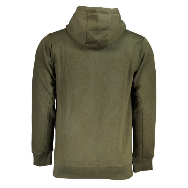 SWEAT-SHIRT VERT À FERMETURE ÉCLAIR POUR HOMME US GRAND