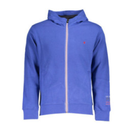 SWEAT-SHIRT BLEU À FERMETURE ÉCLAIR POUR HOMME US GRAND