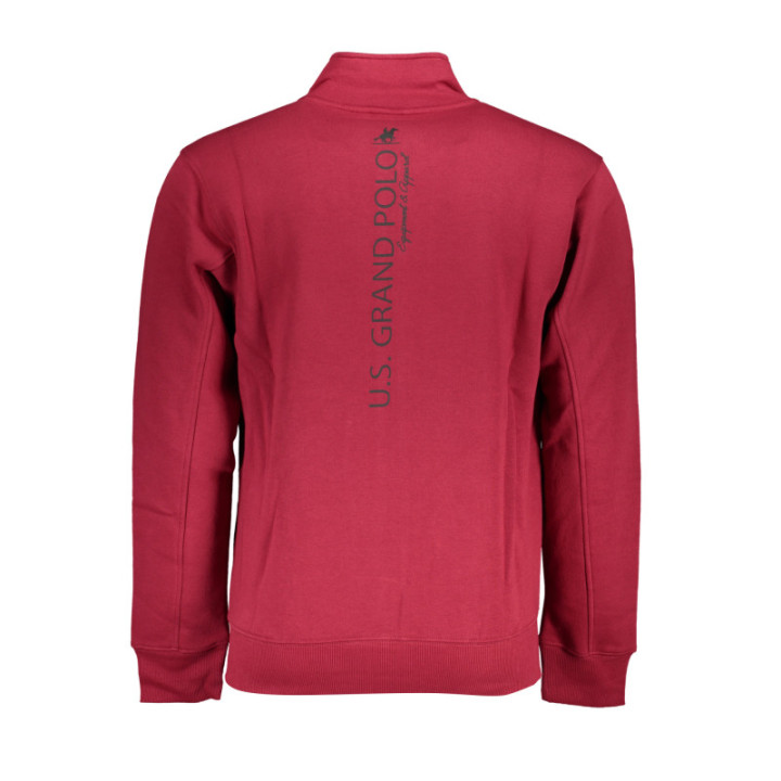 SWEAT-SHIRT FERMETURE ÉCLAIR ROUGE POUR HOMME US GRAND