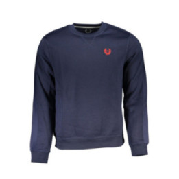 SWEAT-SHIRT SANS FERMETURE ÉCLAIR BLEU POUR HOMMES GIAN MARCO VENTURI