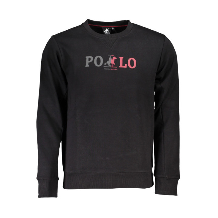 SWEAT-SHIRT NOIR À FERMETURE ÉCLAIR POUR HOMME US GRAND
