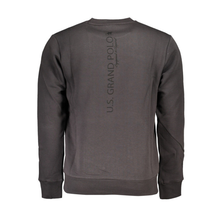 SWEAT-SHIRT GRIS À FERMETURE ÉCLAIR POUR HOMME US GRAND