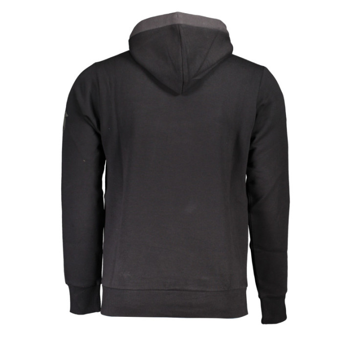 SWEAT-SHIRT NOIR À FERMETURE ÉCLAIR POUR HOMME US GRAND