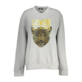 SWEAT-SHIRT SANS FERMETURE ÉCLAIR GRIS POUR FEMME CAVALLI CLASS