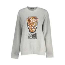 SWEAT-SHIRT SANS FERMETURE FEMME CAVALLI CLASS GRIS