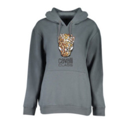 SWEAT-SHIRT SANS FERMETURE ÉCLAIR GRIS POUR FEMME CAVALLI CLASS