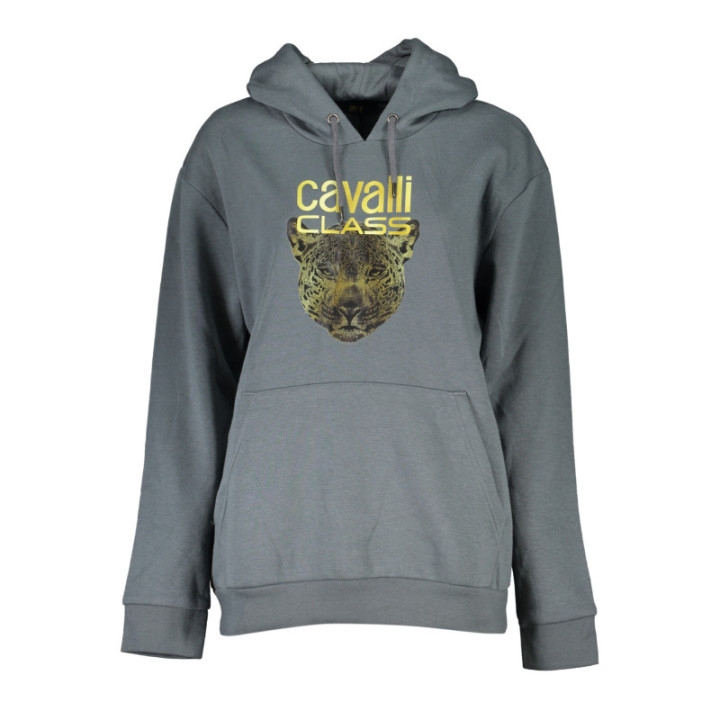 SWEAT-SHIRT SANS FERMETURE ÉCLAIR GRIS POUR FEMME CAVALLI CLASS