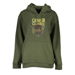 SWEAT-SHIRT SANS FERMETURE FEMME CAVALLI CLASS VERT