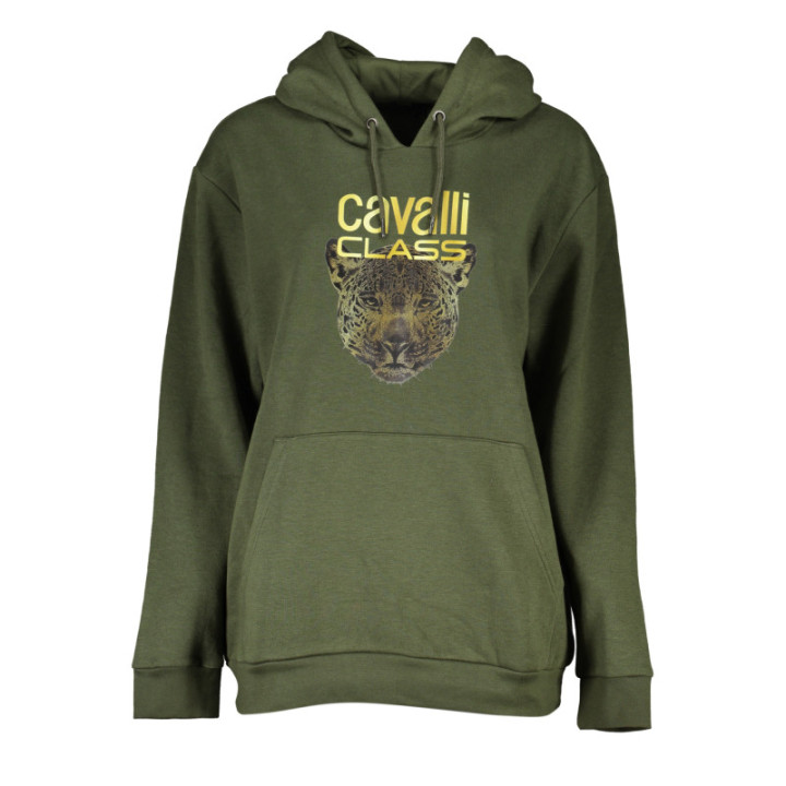 SWEAT-SHIRT SANS FERMETURE FEMME CAVALLI CLASS VERT