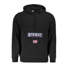 SWEAT-SHIRT SANS FERMETURE ÉCLAIR HOMME NORVÈGE 1963 NOIR