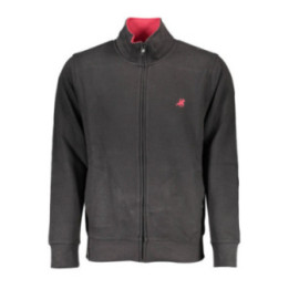 SWEAT-SHIRT NOIR À FERMETURE ÉCLAIR POUR HOMME US GRAND