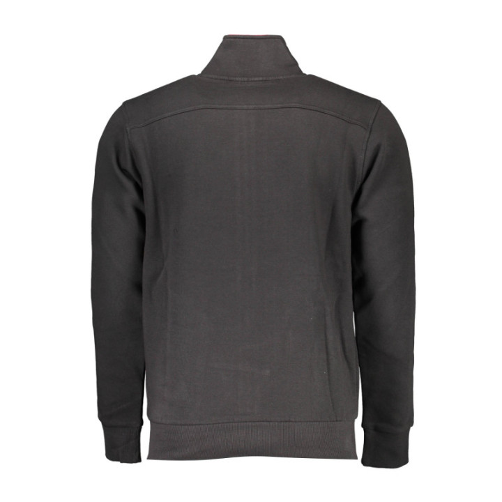 SWEAT-SHIRT NOIR À FERMETURE ÉCLAIR POUR HOMME US GRAND