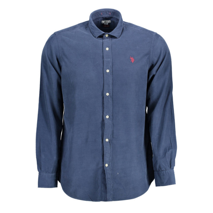 Chemise bleue à manches longues pour homme US POLO ASSN.
