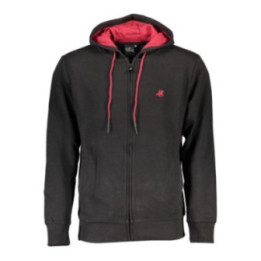 SWEAT-SHIRT NOIR À FERMETURE ÉCLAIR POUR HOMME US GRAND