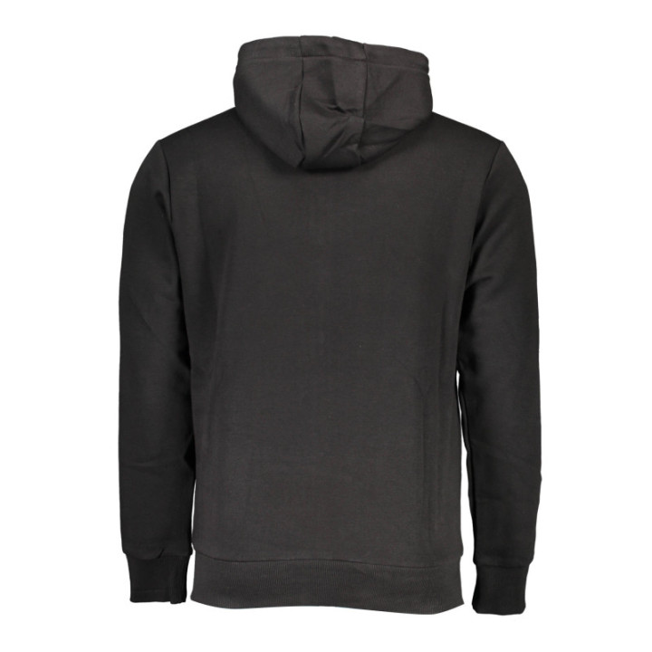 SWEAT-SHIRT NOIR À FERMETURE ÉCLAIR POUR HOMME US GRAND