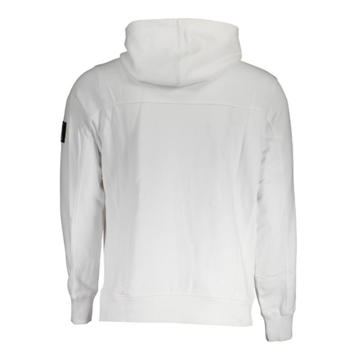 Sweat-shirt zippé homme Calvin Klein blanc