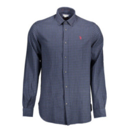 Chemise bleue à manches longues pour homme US POLO ASSN.