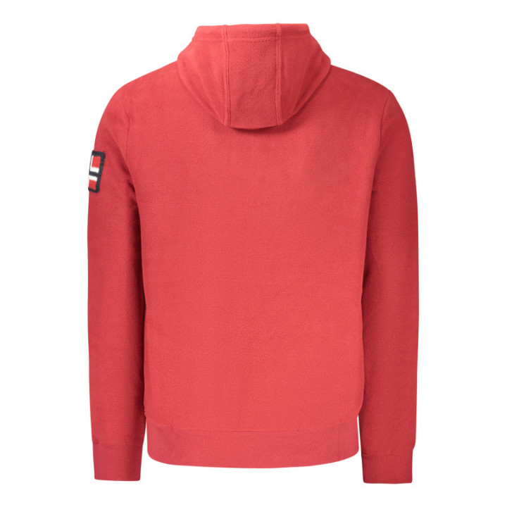 Sweat-shirt zippé rouge pour homme Norvège 1963