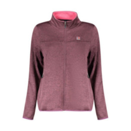 Sweat-shirt zippé violet pour femme, Norvège 1963