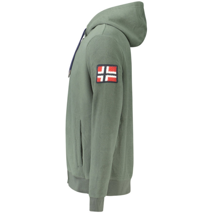 Sweat-shirt zippé vert pour homme Norvège 1963